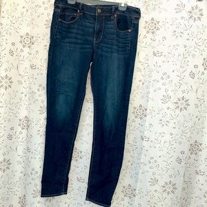 American Eagle Dark Wash Skinny Jeans Size 14 Extra Long